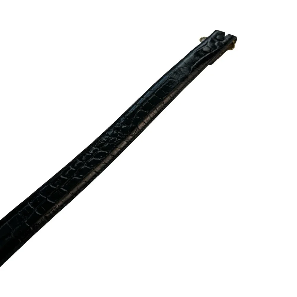 Bespoke Black Genuine American Alligator Mens Belt Size 38 NWOT